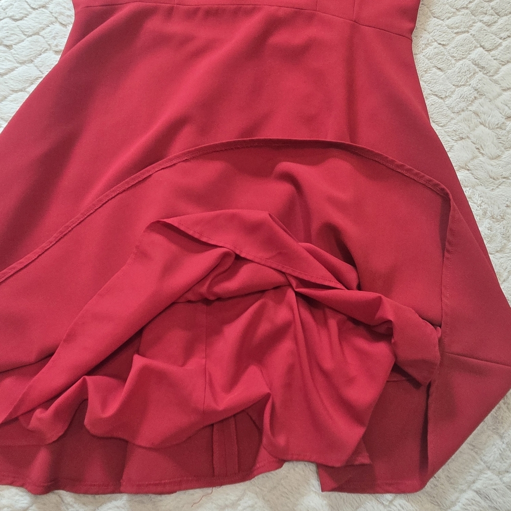 Tahari Red Sleeveless Fit & Flare Cocktail Formal Skater Dress, Size 14 - Picture 8 of 8